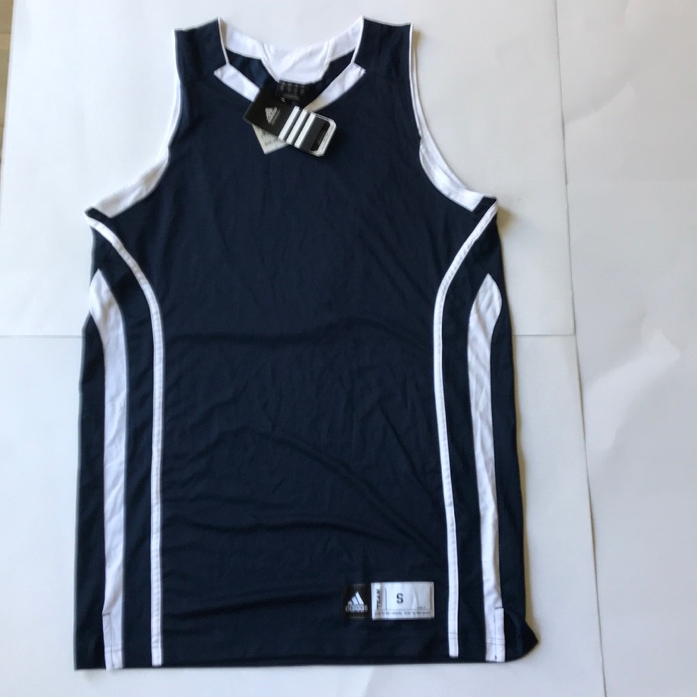 NWT Medium Adidas Climalite Pro Team Basketball Jersey Navy
